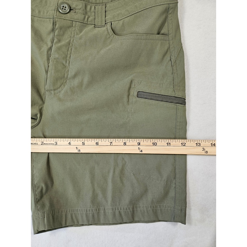 Eddie Bauer Womens Olive Army Green Hiking Tech Shorts Size 12 Utility Gorpcore - Picture 11 of 14